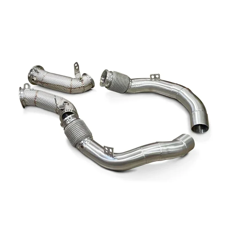 High flow For BMW M5 F90 4.4T 2018-2023 Stainless Steel Exhaust pipe Auto parts Substitutions downpipe exhaust header converter