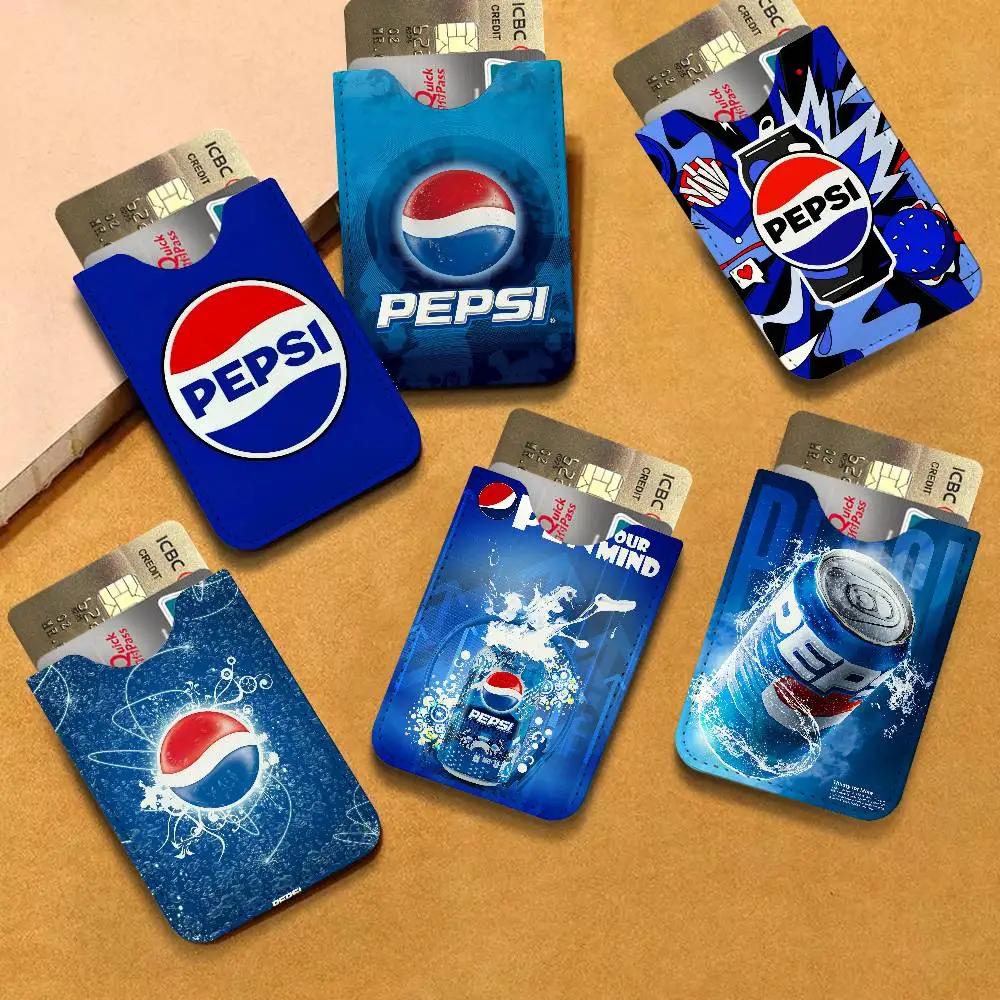 Soda Brand Art P-Pepsis Card Protect Credit Bank Card Holder Case Slim Wallet Protector for Men Travel Shopping