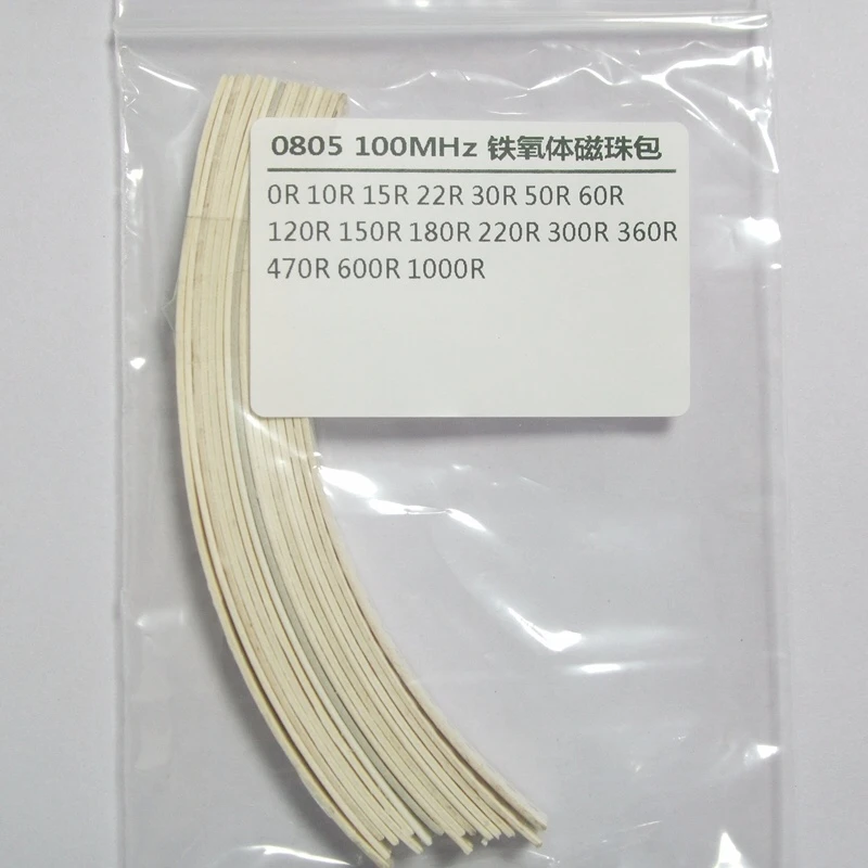 1 borsa 0603 0805 1206 SMD Pacchetto induttore per perline magnetiche Specifiche comuni 0R~1000R 1NH~100UH AEAK