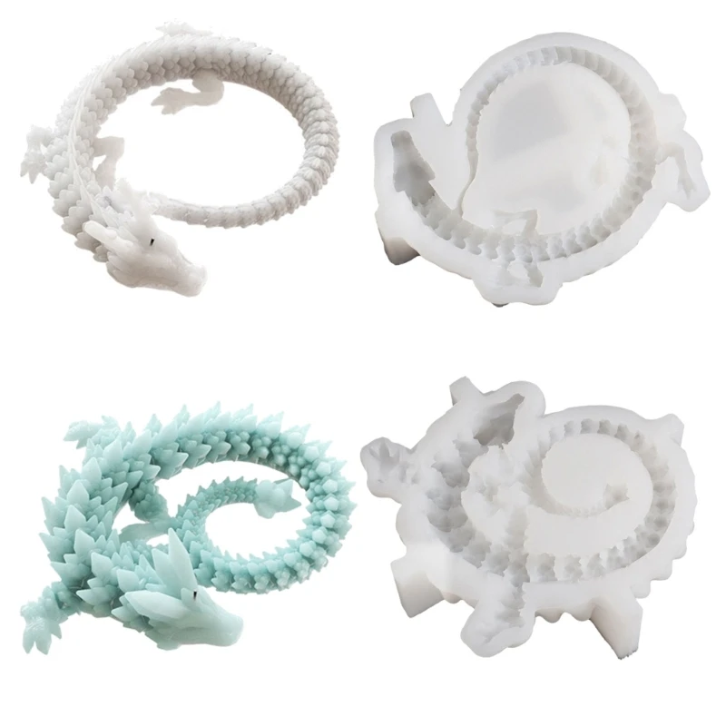 

Unique Dragon Sculptures Mold Animal Theme Mould Epoxy Resin Mold for DIY Crafts