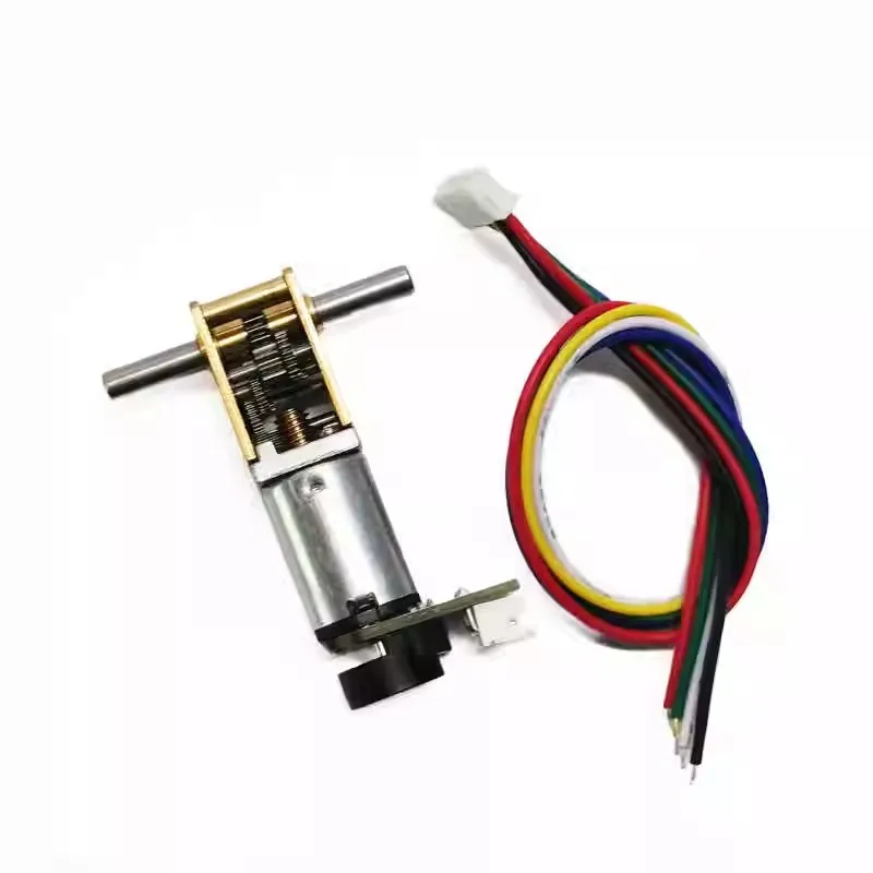 N20-1218 Worm Gear DC Reduction Motor Encoder 3V 6V 12V Micro Gear Low Speed Small Motor