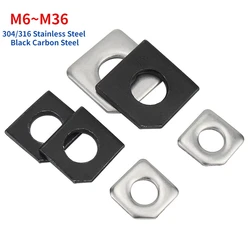 M6~M36 304/316 Stainless Steel / Black Carbon Steel U-steel Channel Steel Square Taper Inclined Missing Corner Washer Gasket