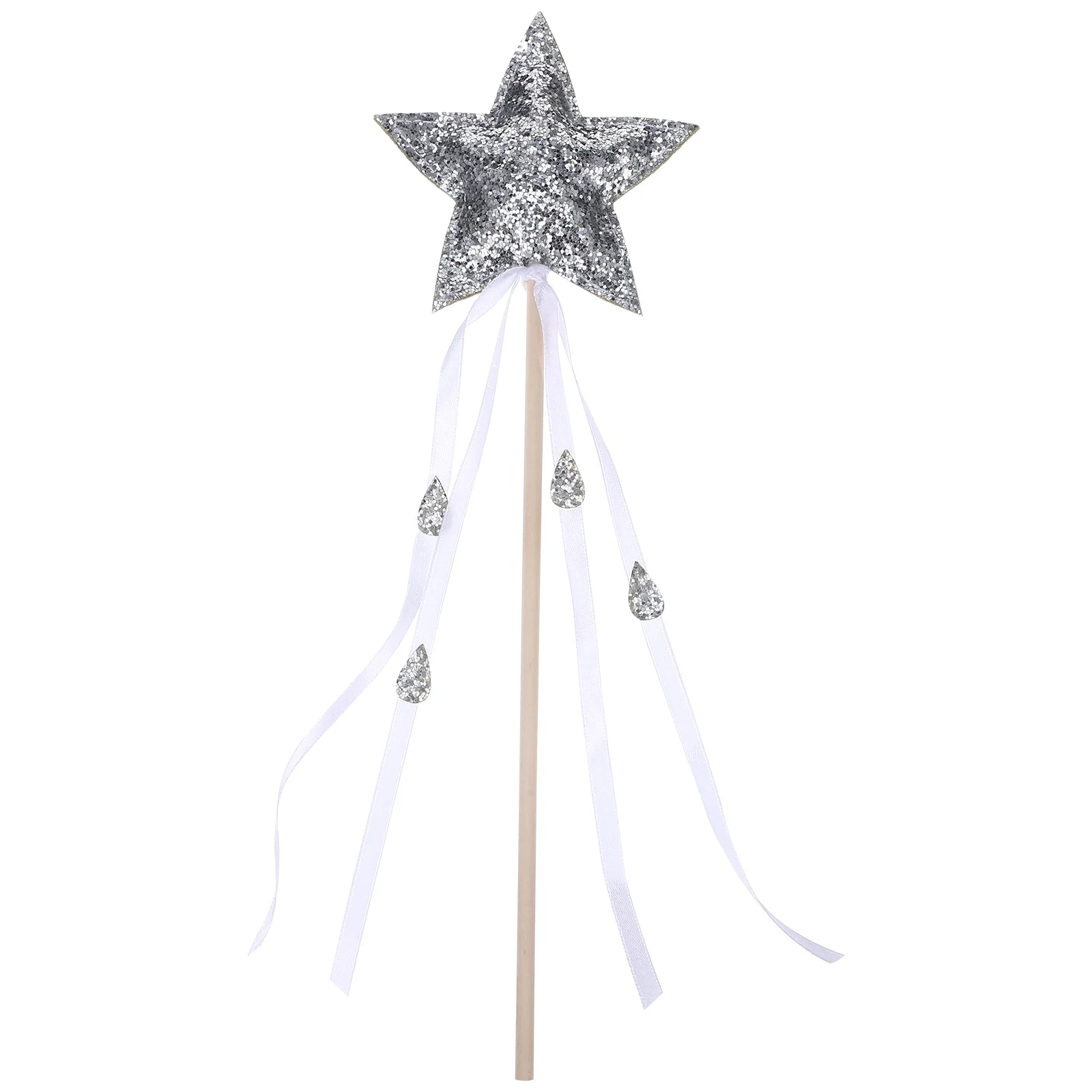 

Fairy Wand Adorable Make up Flash Wood Star Wands Cosplay Favors Stick Cloth Sticks