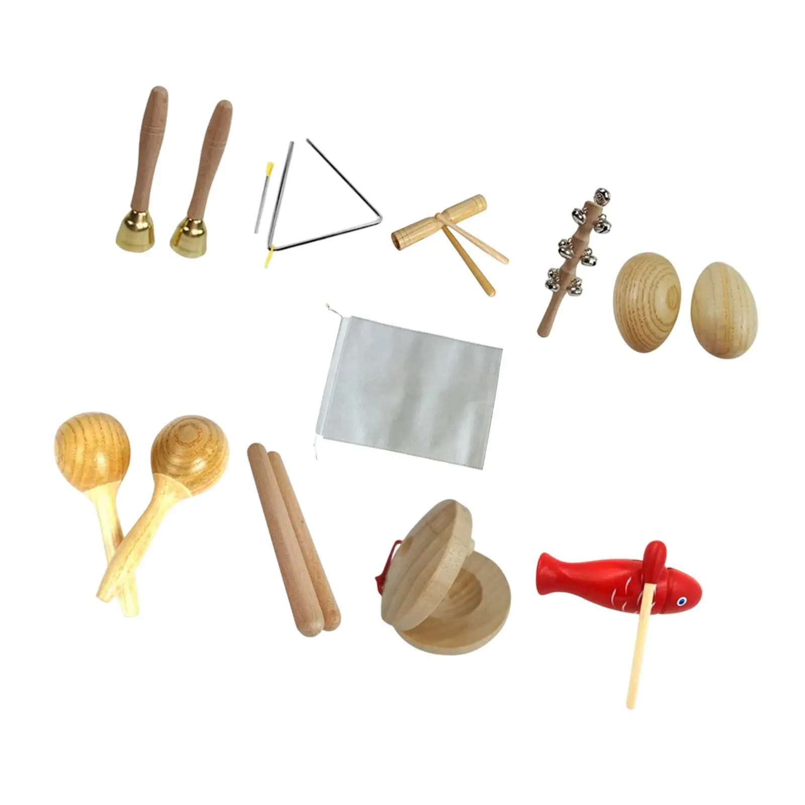 9 قطع للأطفال مجموعة الآلات الموسيقية أدوات قرع هدية عيد ميلاد المحمولة التنسيق بين اليد والعين التعليمية #2