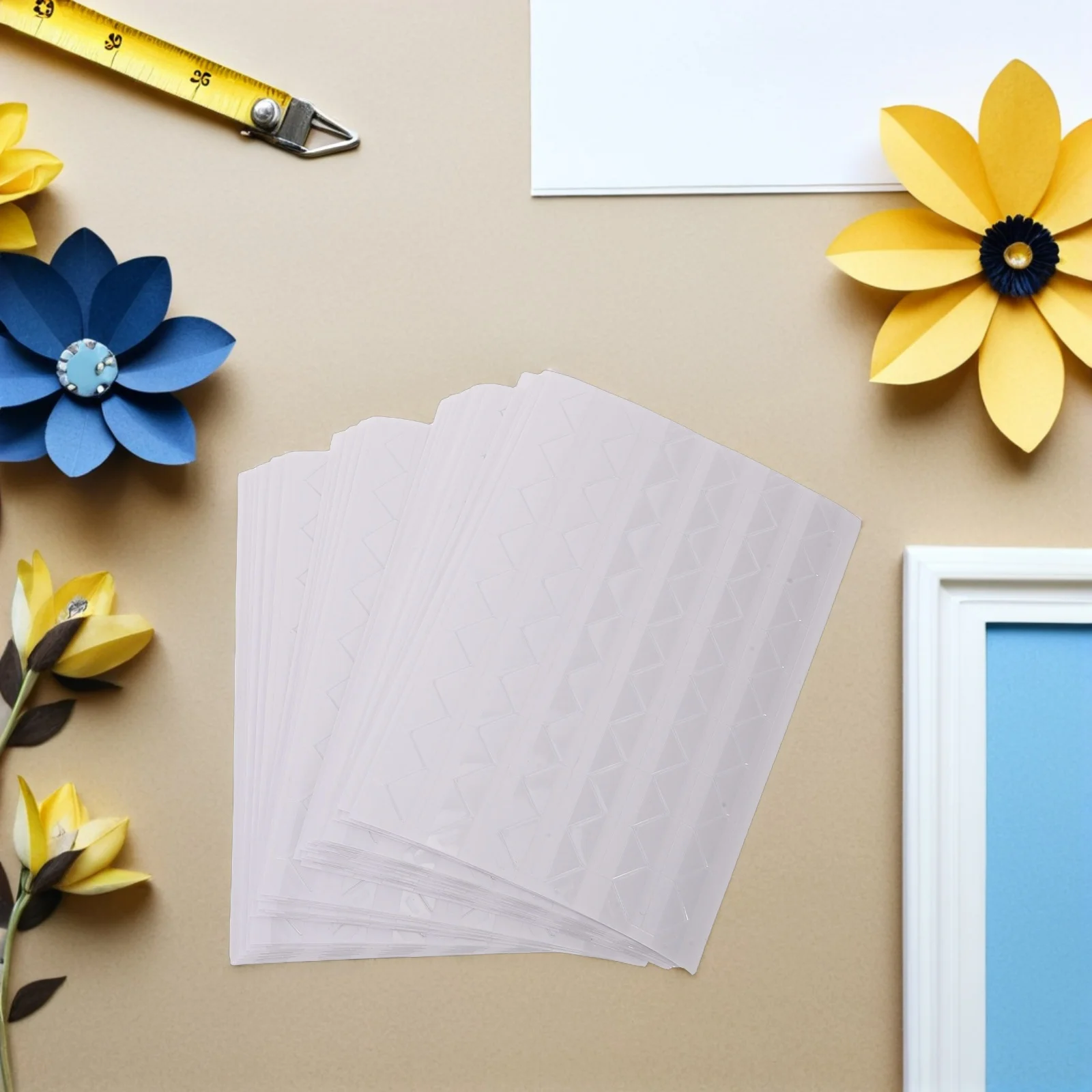 

100 Sheets Photo Corners for Scrapbooks White Self Adhesive Scrapbook Frame Stickers for Photo Albums Journaling Picture Album