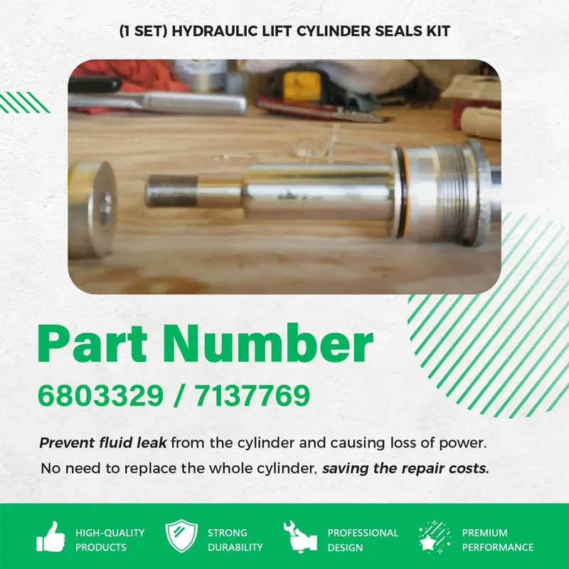 6803329/7137769 Hydraulic Lift Cylinder Seals Kit Fits for Bobcat 444, 500, 520, 530, 533, 540, 542B, 643, 731, 743 etc