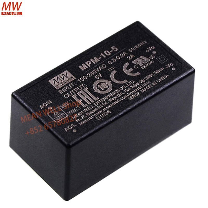 Original MEAN WELL 10W High Reliable Green Encapsulated Type MPM-10-5 MPM-10-12 MPM-10-15 MPM-10-24