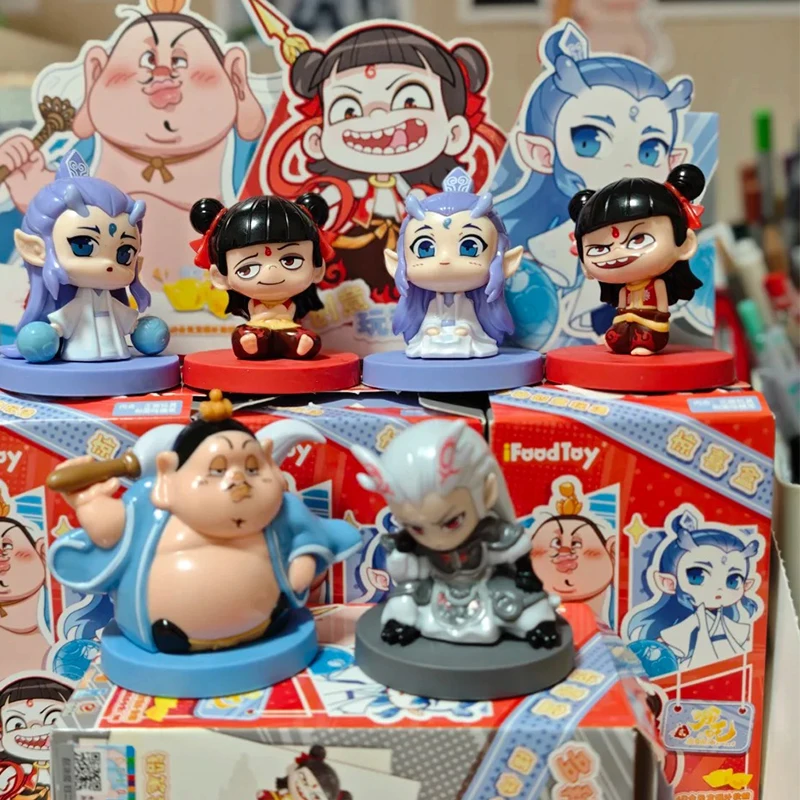 

Ne Zha 2 Series Blind Box Cute Ne Zha Action Figure Surprise Bag Kawaii Aobing Anime Figurine Mystery Box Home Desk Decor Toys