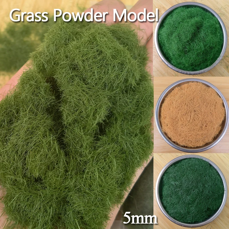 30G minature grass model static grass for making turf mats Scene Model Material hobby landscape grass model train layout 5mm