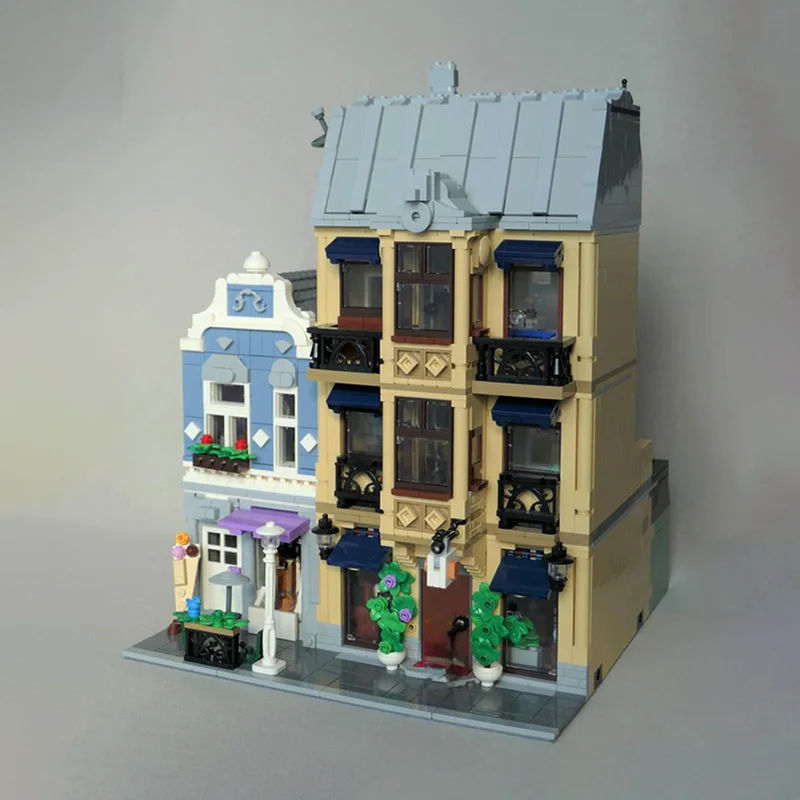 2640pcs MOC Hotel En Ijs Salon Gemodulared Model Bouwstenen Idee Kerstcadeaus Onderwijs Baksteen Kinderen Speelgoed Verjaardag