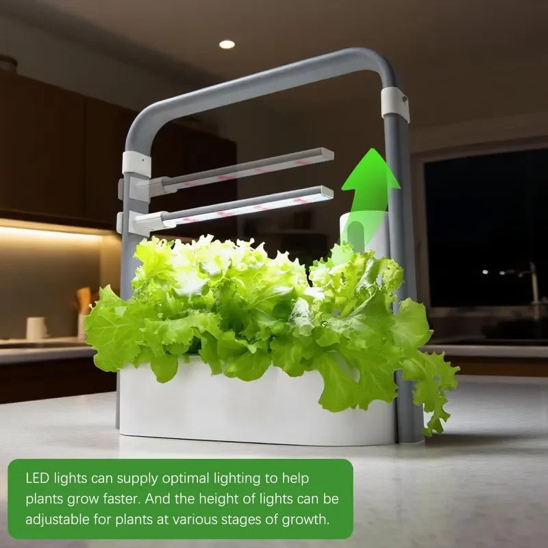 Smart Eco-Friendly Aluminum Alloy Hydroponic Self-Watering Wabi-Sabi Design Planter Vertical Garden System for Home & Garden