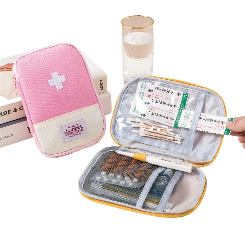 Portable Medicine Bag Cute First Aid Kit Medical Emergency Kits Organizer Outdoor Household Medicine Pill Storage Bag Travel