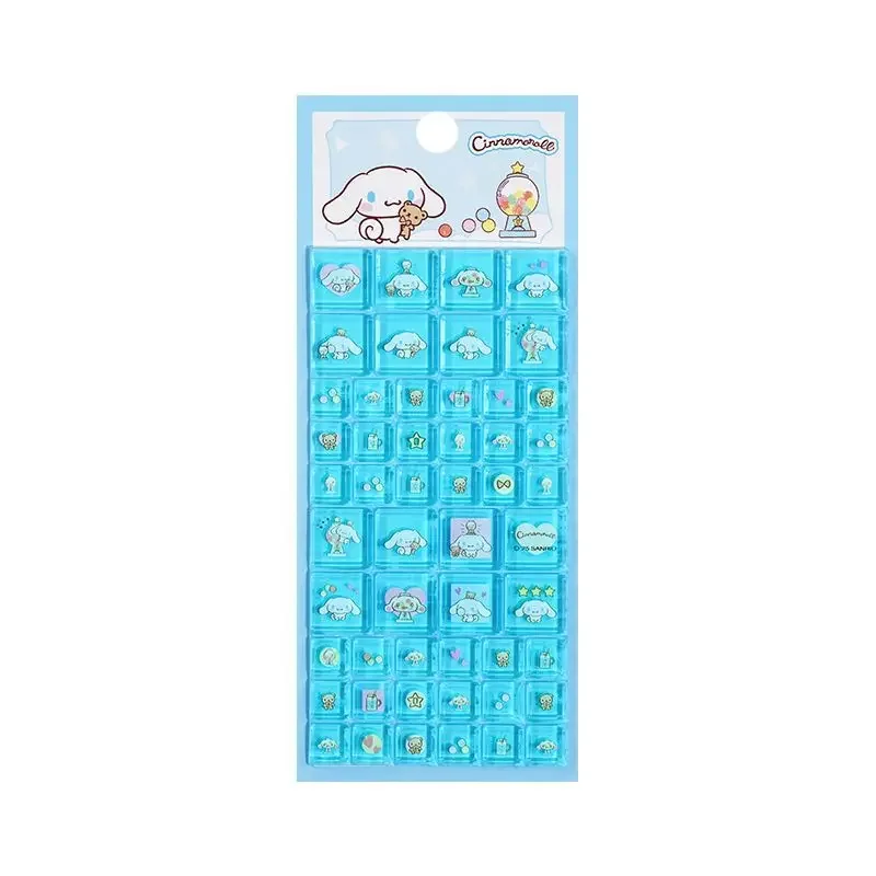 

Sanrio Hello Kitty 3D Square Stickers Anime Phone Laptop Luggage Decoration Creative DIY Rhinestone Decal Kids Toys Cartoon Gift