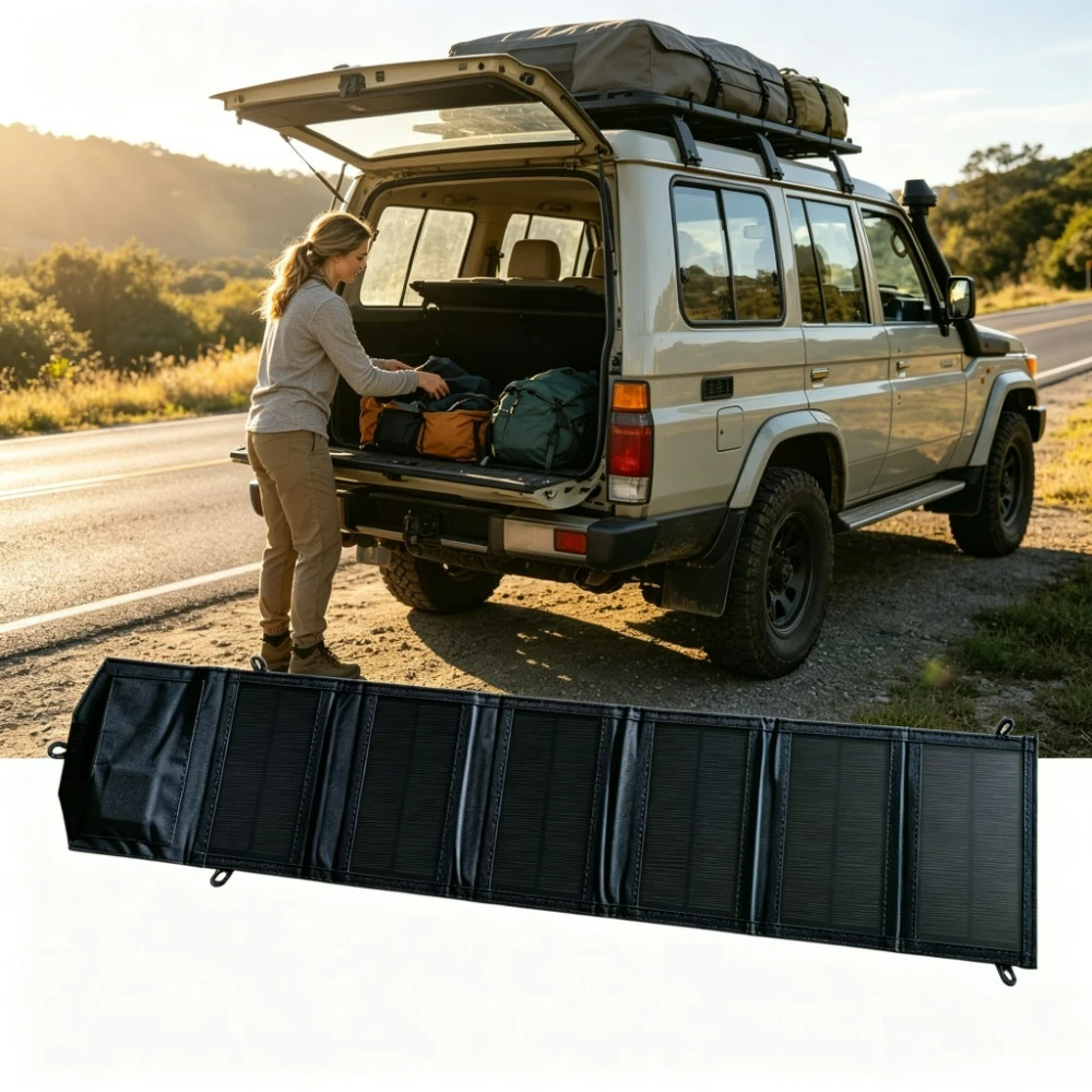 Solar Emergency Charger - 100W 25W Taşınabilir Çift USB Katlanabilir