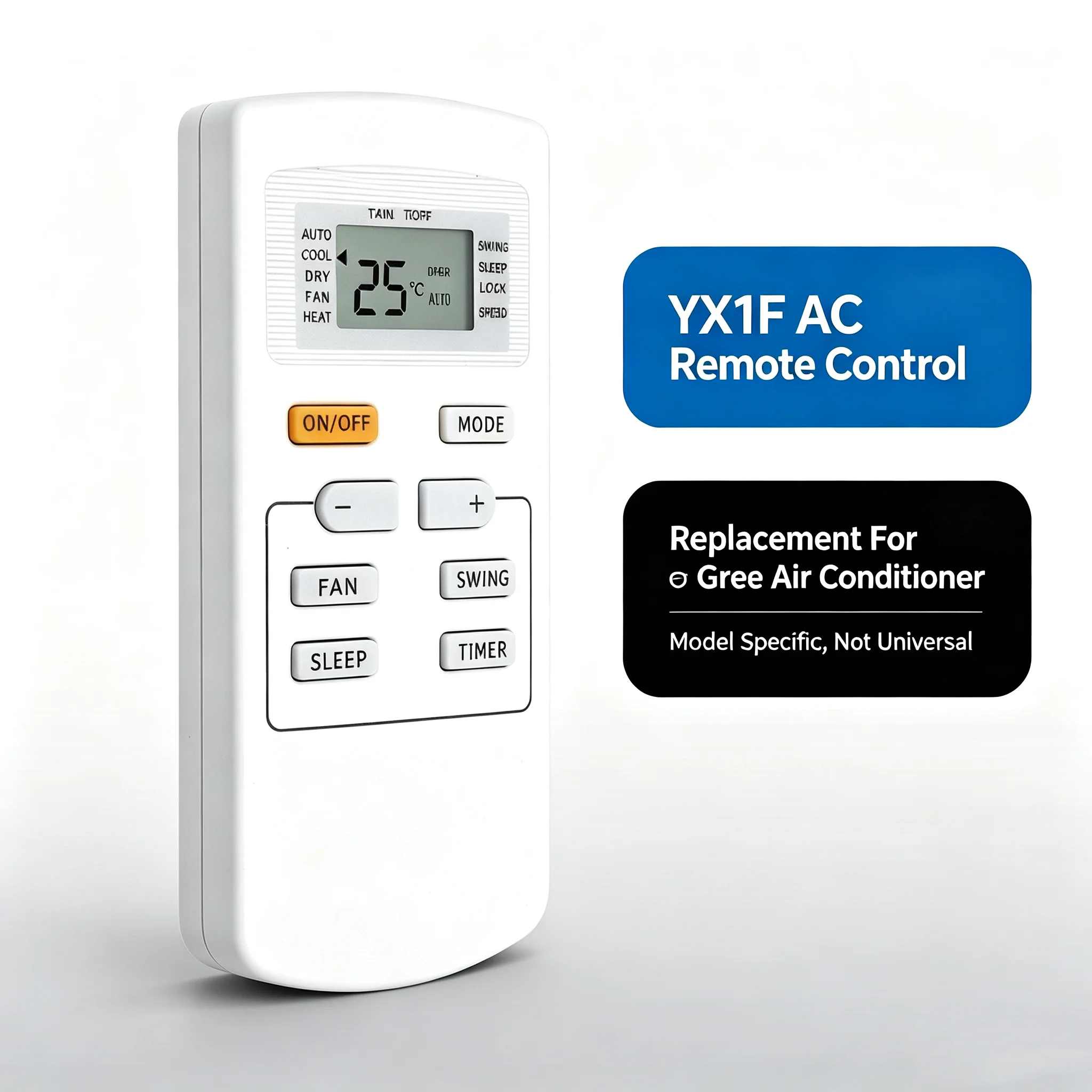 FAZV YX1F AC Remote Controller For GREE ETAC Series Minisplit Replace YX1FF YX1F1‑YX1F5 Air Conditioner Replacement Remote