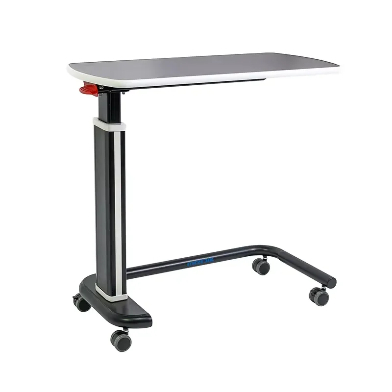 Good Quality YA-T06 Movable Medical Dining Table Casters with Brakes Air Control Height Adjustment Lifting Devices