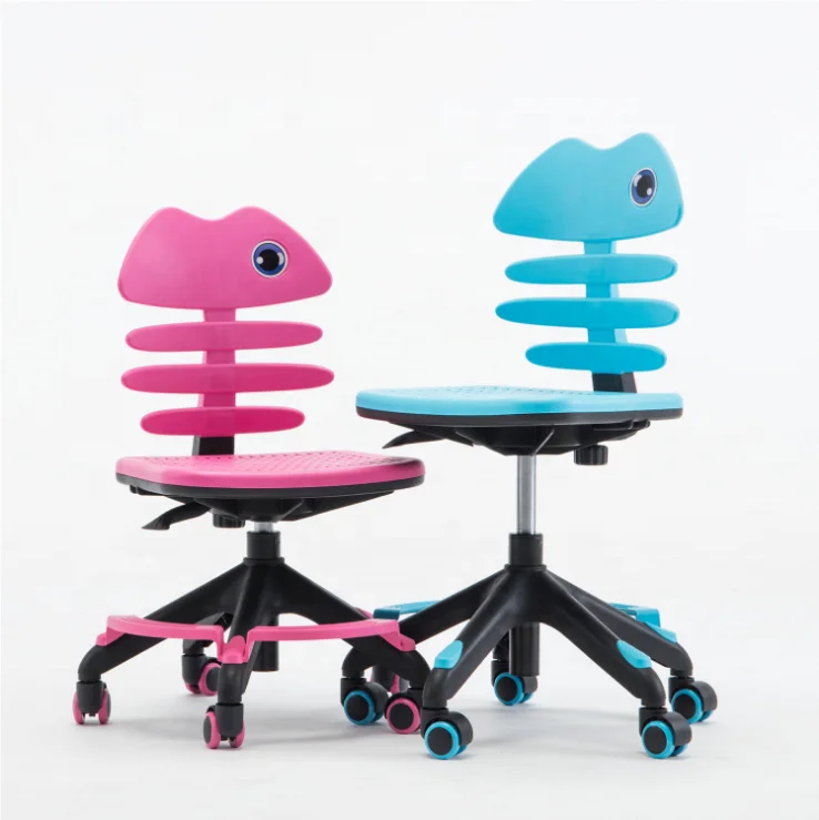 Swivel Kids Study Table Chairs with Seat Mat Adjust Back and Height