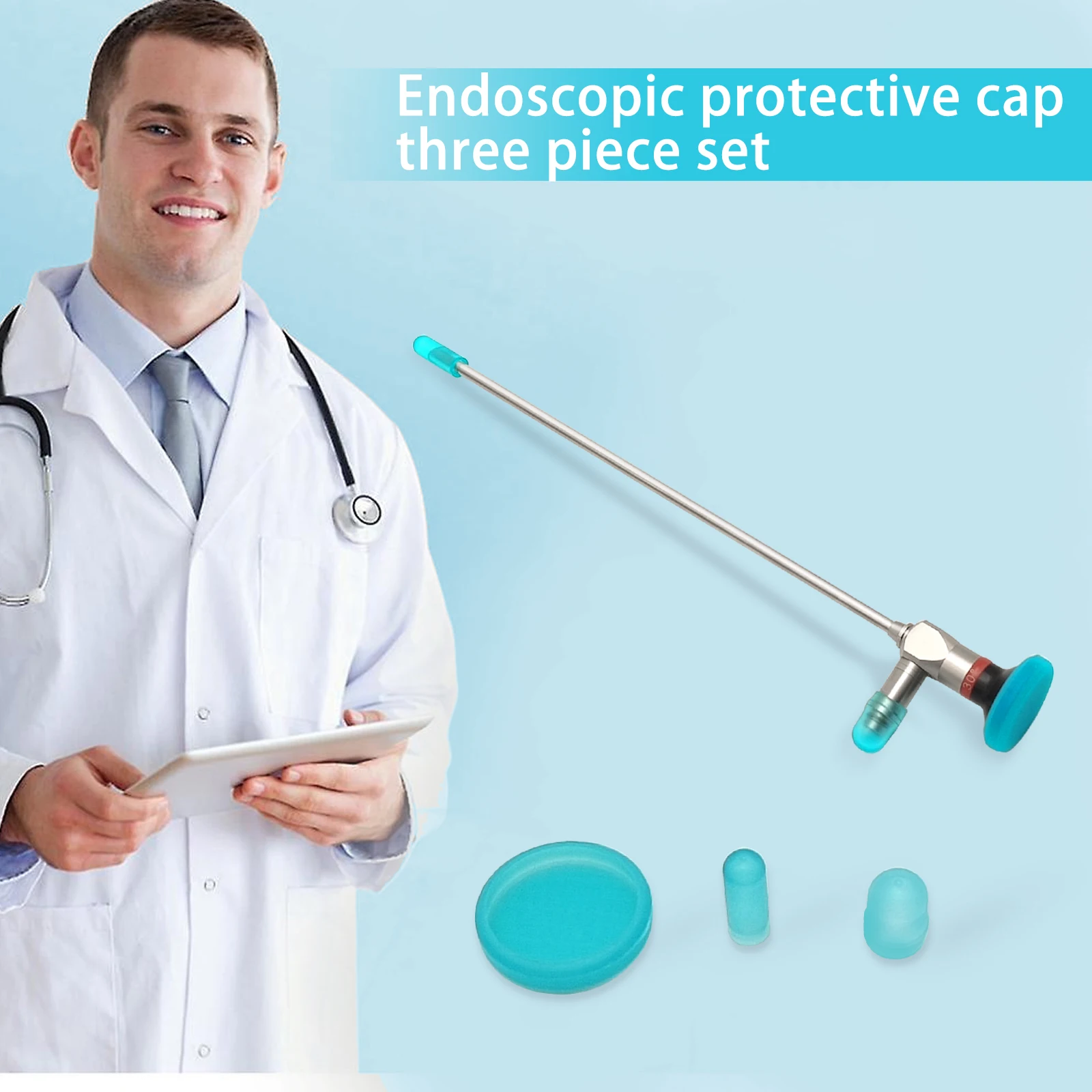 endoscope Protective cap, endoscope lens cover, light source protect three-piece,high temperature resistance 100pcs