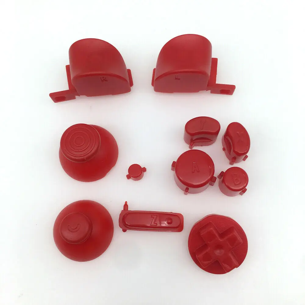 Replacement Red Full ABXY ZLR Buttons+Analog ThumbStick Joysticks for NGC Controller