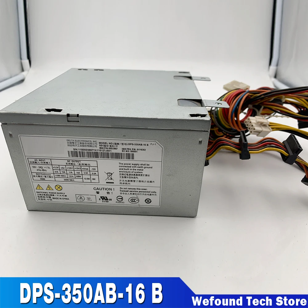 

Для IBM X3100 M4 Server Power Supply 00AL205 00MW243 N33774X DPS-350AB-16 B 00AL206 00MW245 DPS-300AB-62 A