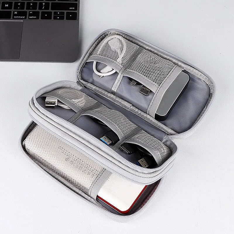 Digital Product Storage Bag Wire Organizer Box USB cable Power Bank Pouch Travel Essentials Accessories Useful Things for Home