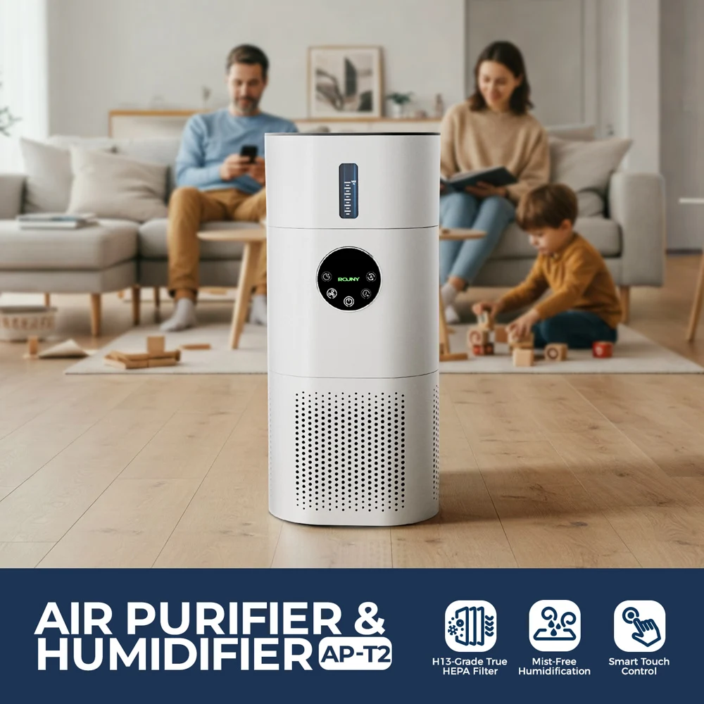 Luft reiniger mit Luftbe feuchter kombination für Heim allergien und Heimtier haare, Raucher im Schlafzimmer, h13 True Hepa Filter,2-in-1 – Detail 3