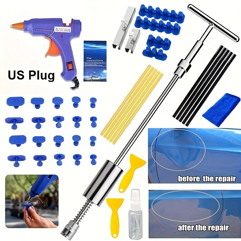 

New Car Dent Repair Tool Set T-Shaped Removal Dent Tool With Long Drawing Row Car Dent Puller For Repair Auto