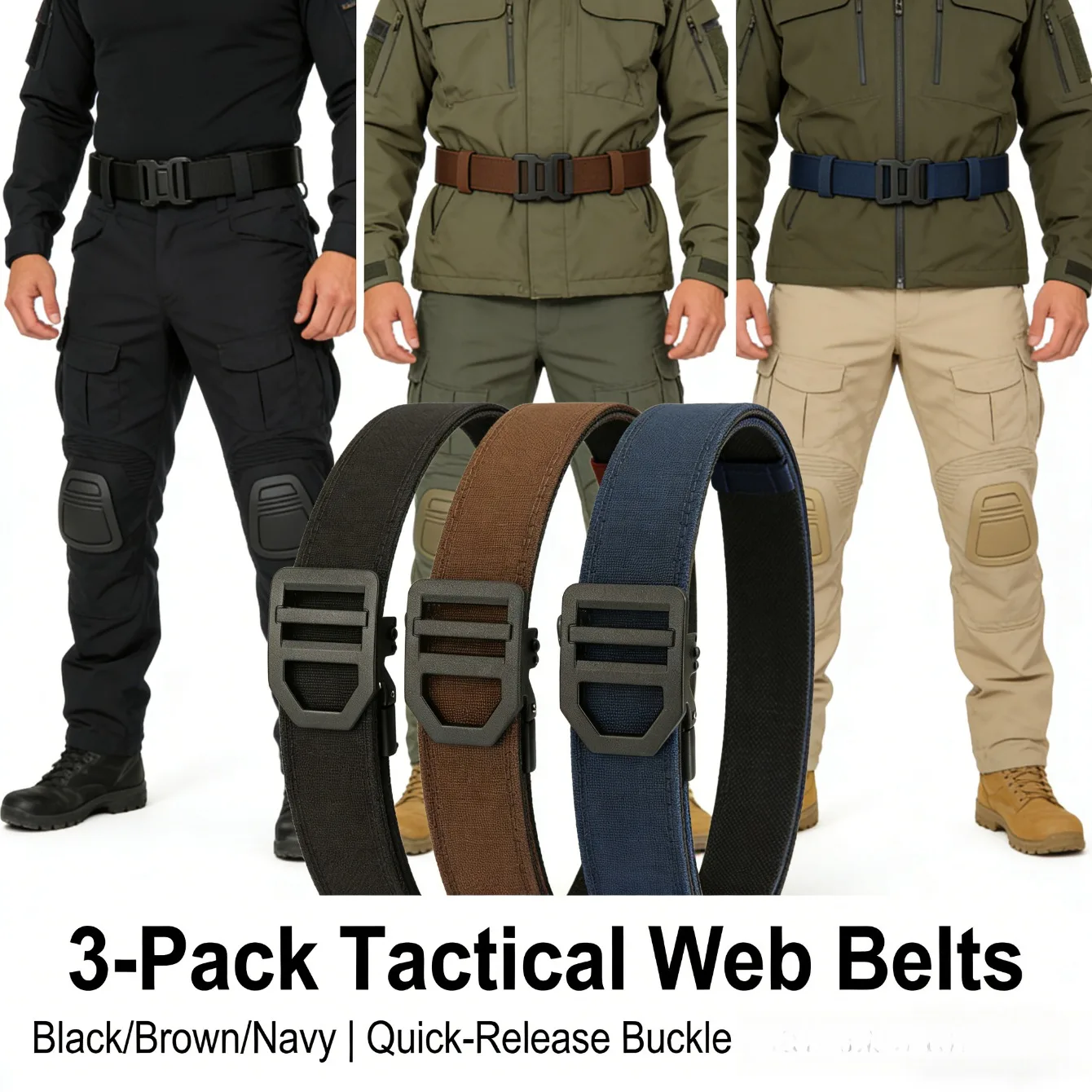 

Upgraded Automatic Buckle Military Belt for Men Outdoor Hiking Double Layer Thickened Nylon