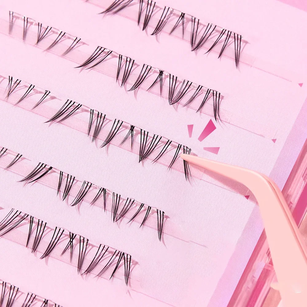 Kleberfreie Wimpern, natürliche untere Wimpern, selbstklebende falsche Wimpern, weiches, klares Band, untere gefälschte Wimpern, Verlängerung, Make-up-Werkzeug