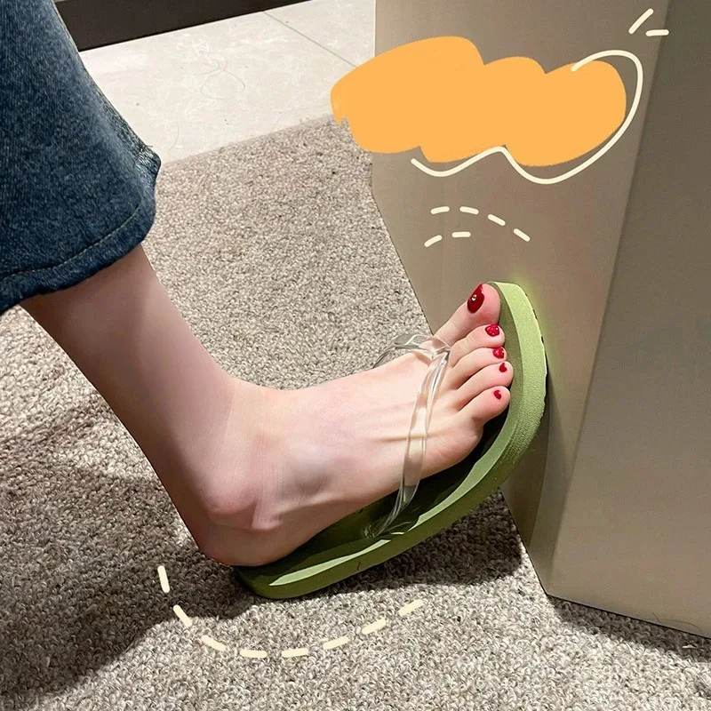 Women Summer Wedge Slides Memory Foam Sandals Beach Home Flip Flops Zapatos De Mujer view 6