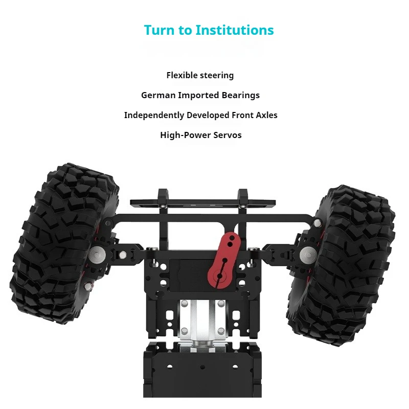 Ackerman Chassis/slimme auto/stuurinrichting Stuur/robot/kan worden uitgerust met ROS-systeem/elektrisch racen