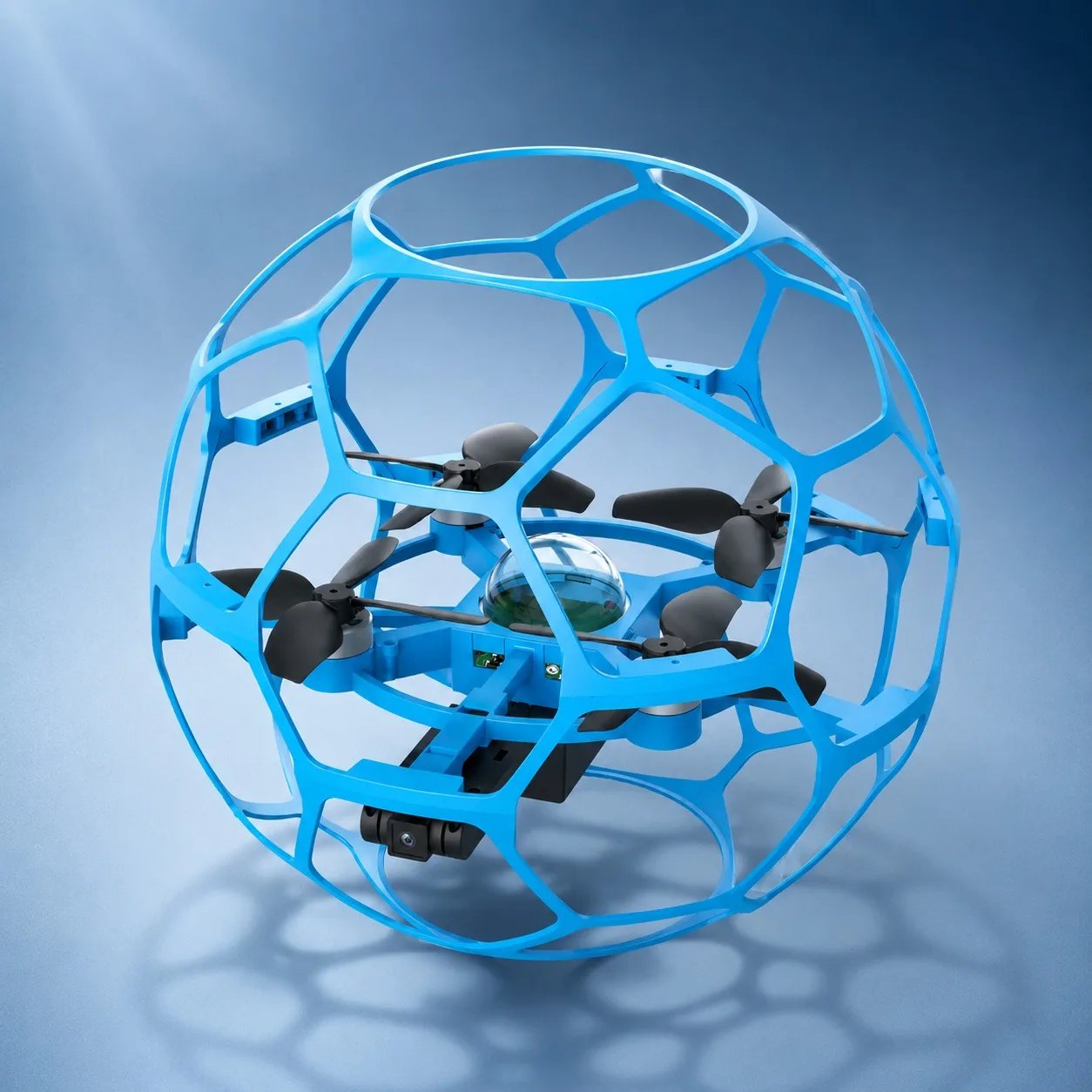 

Mini Spherical Aircraft Model Creative Desk Ornament Simulation Drone Collectible Gift