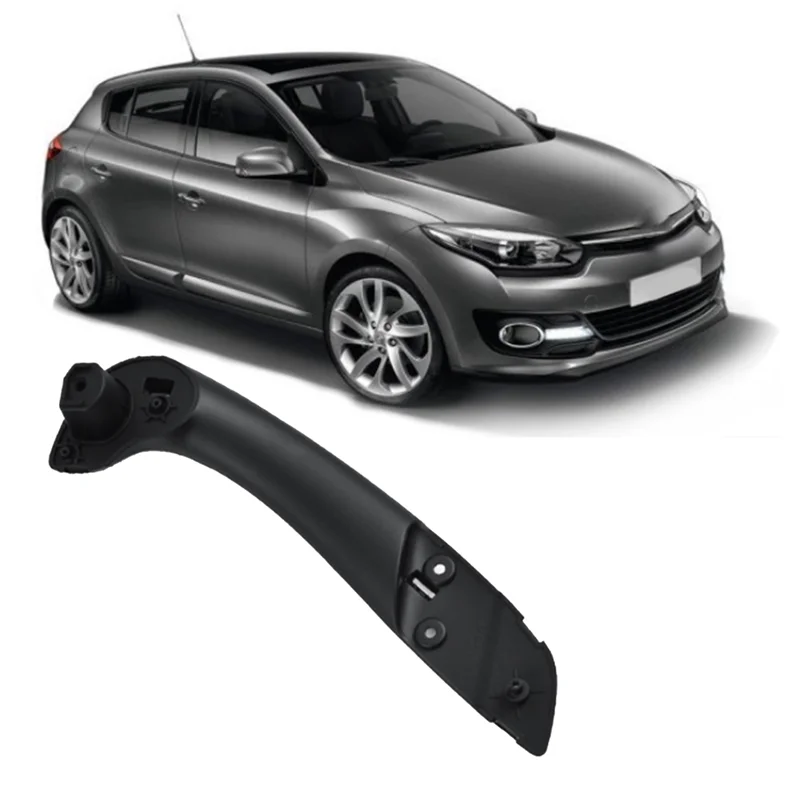 مقبض الباب الداخلي الأيمن الأمامي للسيارة المتين لرينو ميجان 3 2008-2016 مسند ذراع الباب دعامة جانبية داخلية ملحقات السيارة باللون الأسود