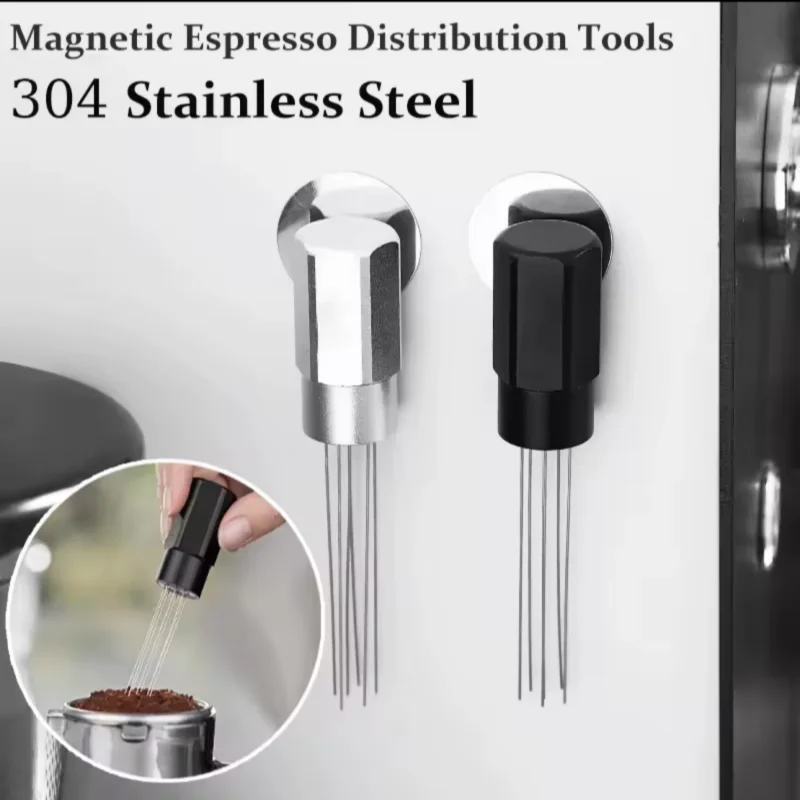Magnetic Espresso Coffee Stirrer 8 Needles Coffee Distributor WDT Tool for Coffee Machine Accessories