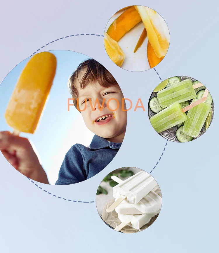 40 pcs Stainless Steel Popsicle Mould Ice Lol Mold For Popsicle hine Fruit Shape DIY Ice Cream Molds With Sticks Holder