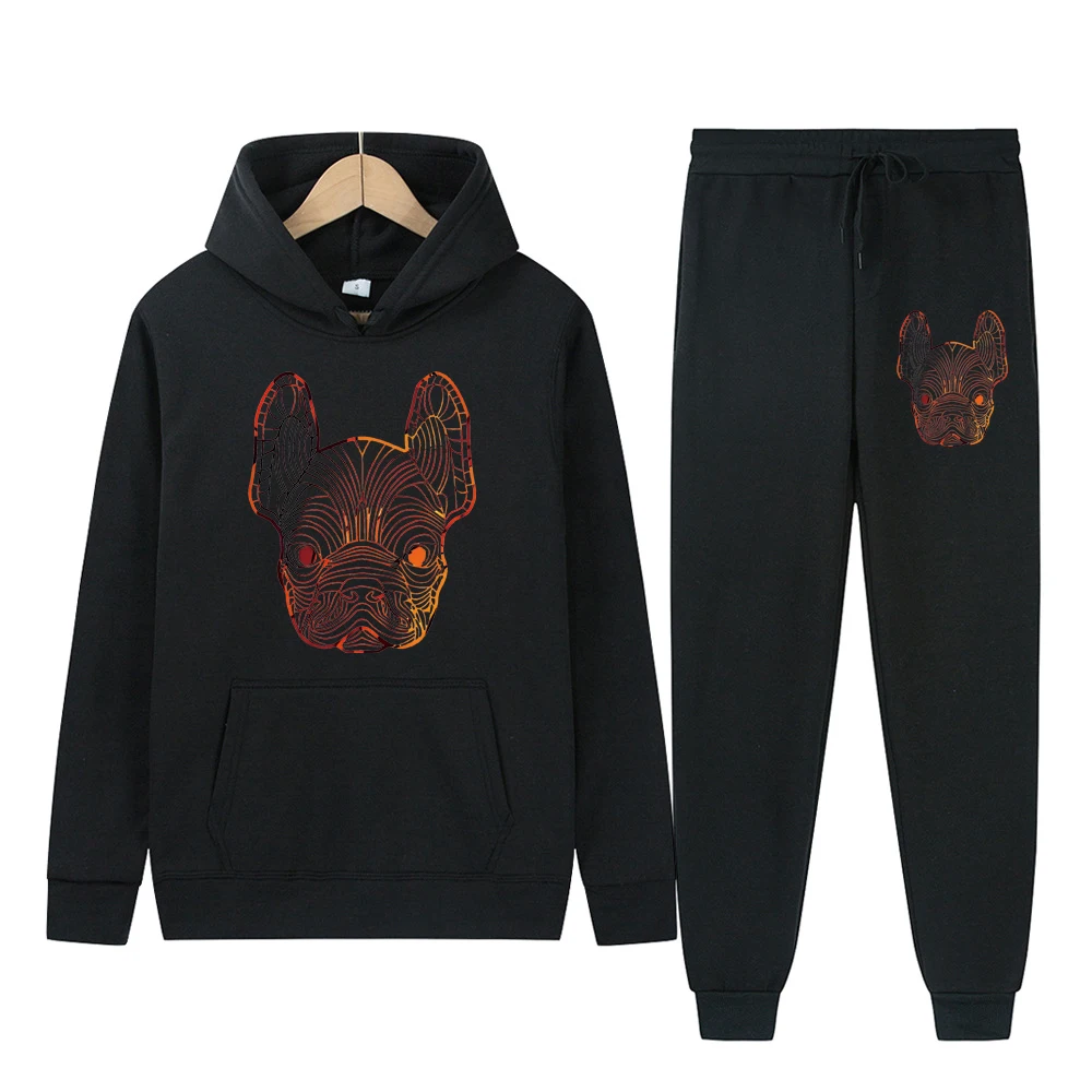 Men's Set/Hoodie/Pants Autumn Winter Daily Casual Sports Jogging Suit Home Outdoor Comfort Warm Hooded Sweatshirt and Sweatpants