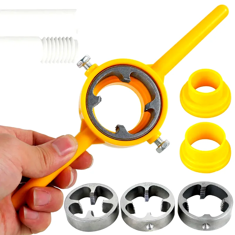

6pcs PVC plastic water pipe 60 ° pipe thread plate set NPT1/2 3/4 1Inch, manual PVC water pipe external thread tapping tool