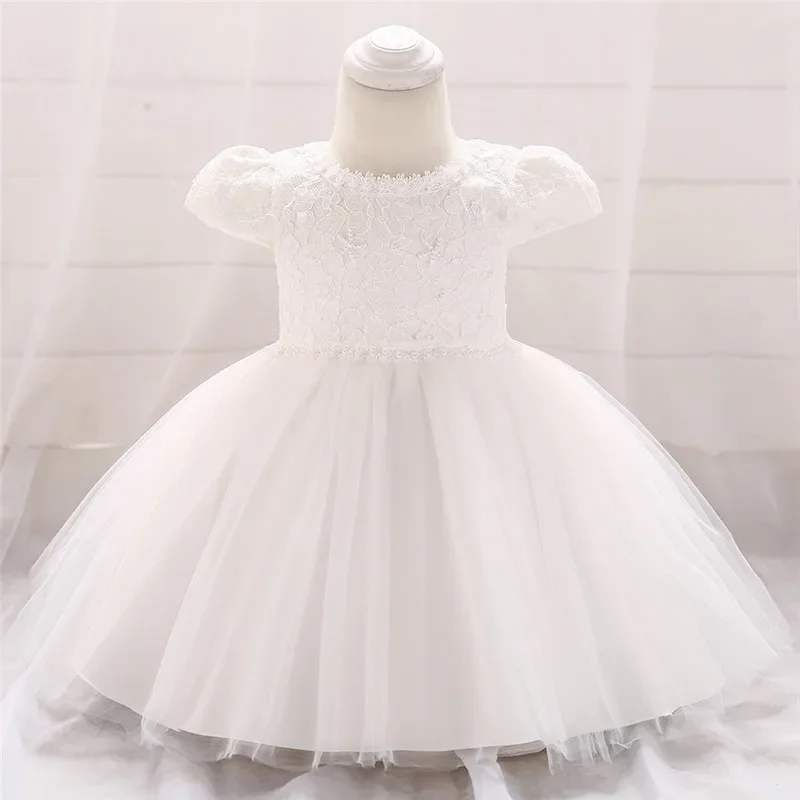 

Toddler Baby Girl Dress Christening 1 Year Birthday Dress For Girl Baby Clothes Child Princess Dresses Pearls Ceremony Clothing