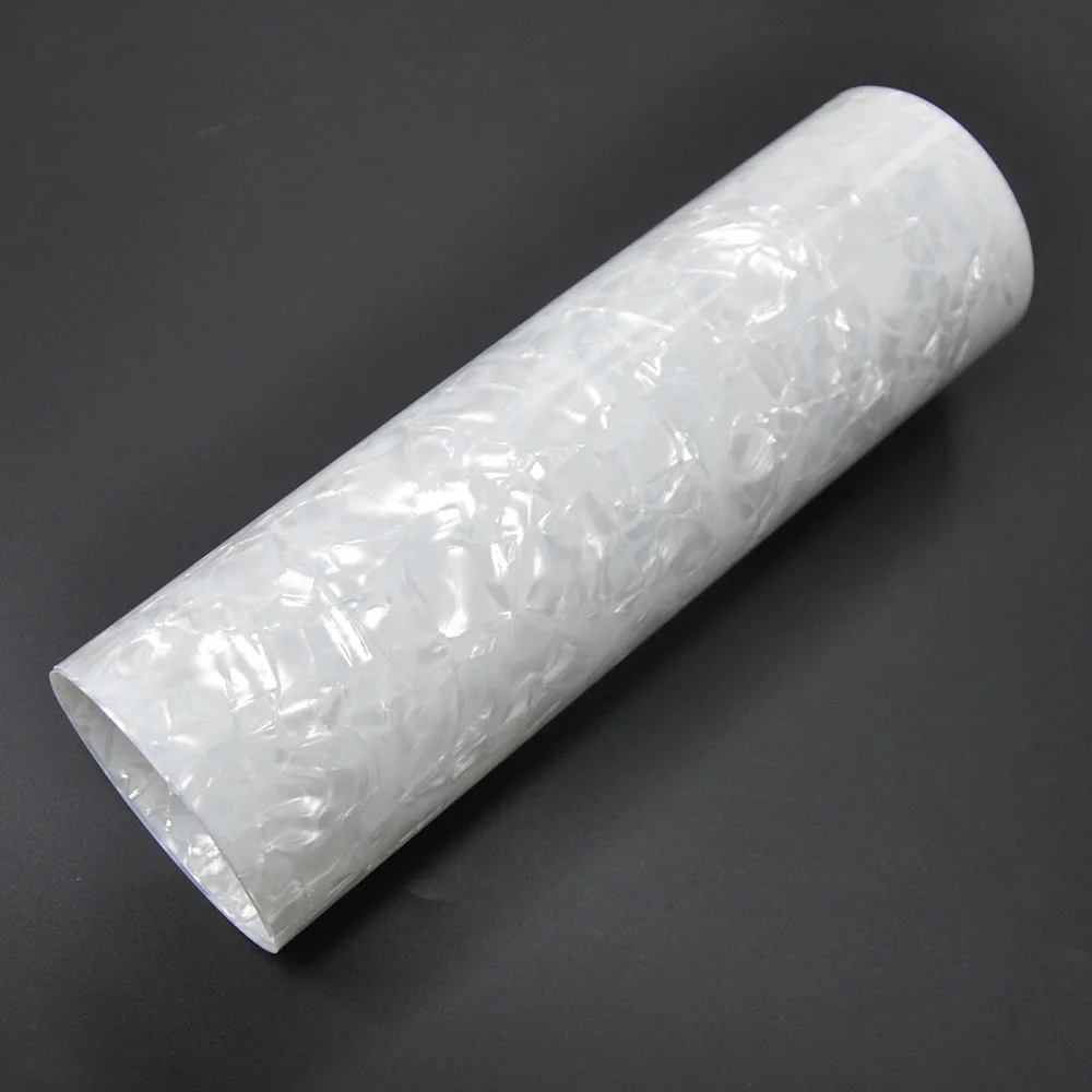 2Pcs Celluloid Sheet Drum Wrap Musical Instrument Deco Diamond White 10x60\'\' and 16x60\'\'