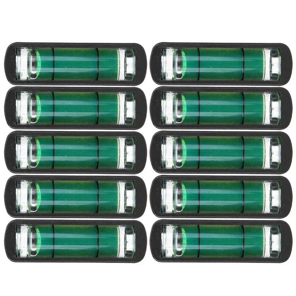 Mini nivel de burbuja ABS duradero, soporte transparente de alta precisión, nivel de trípode de cámara acrílico, trípode RV, 10 Uds.