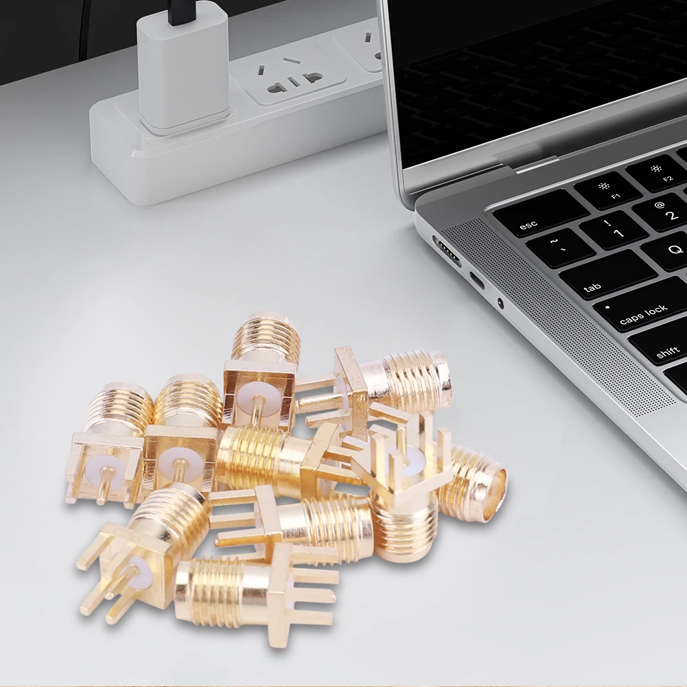 10 pièces SMA femelle Base prise Jack 50 Ohm SMA-KE prise en laiton soudure PCB carte bord montage adaptateur