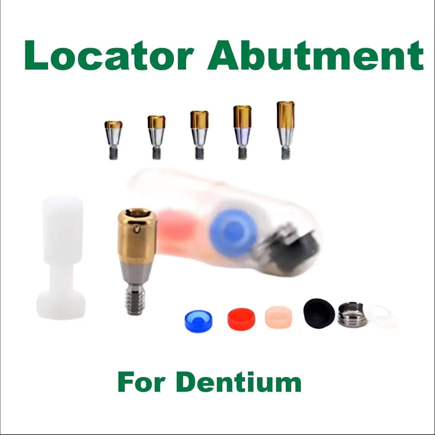 High Precision Dental Overdenture Locator Abutment Attachment System Compatible with Dentium Titanium Component