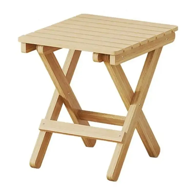 SEWS-Small Folding Stool Portable Wooden Stool Chair Lightweights Fold-Up Step Stool Folding Foot Rest For Outdoor