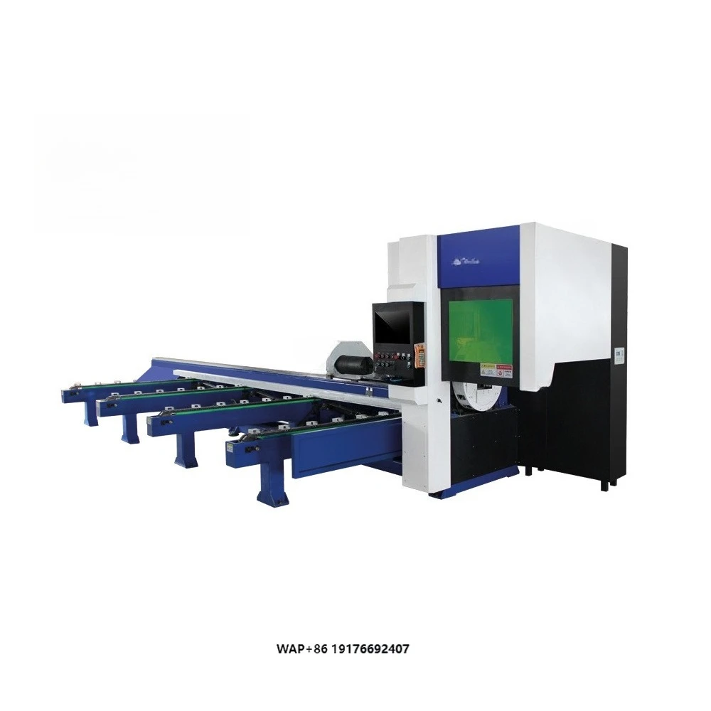 Square and Round Pipe CNC FiberCutting Machines H Beam Angle Beam Profiles Carbon Steel 3m 6m Tube Cutting Machine