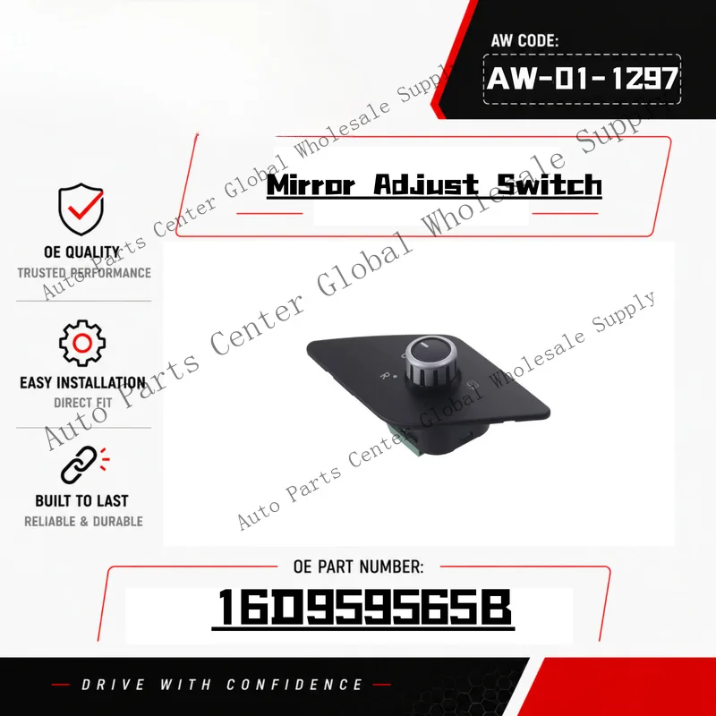 L+ Side Mirror Switch Knob w/ Heat Function For VW Jetta MK6 5C7 959 565J 2011-2016