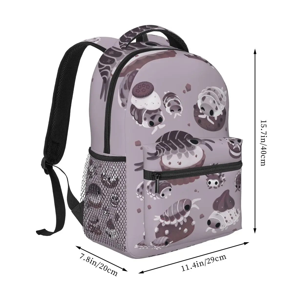 Cookies And Cream And Isopod Backpack Hot Sale Daypack Large Capacity Boys Girls BookBag School Bag Shoulder Bags for Men Women
