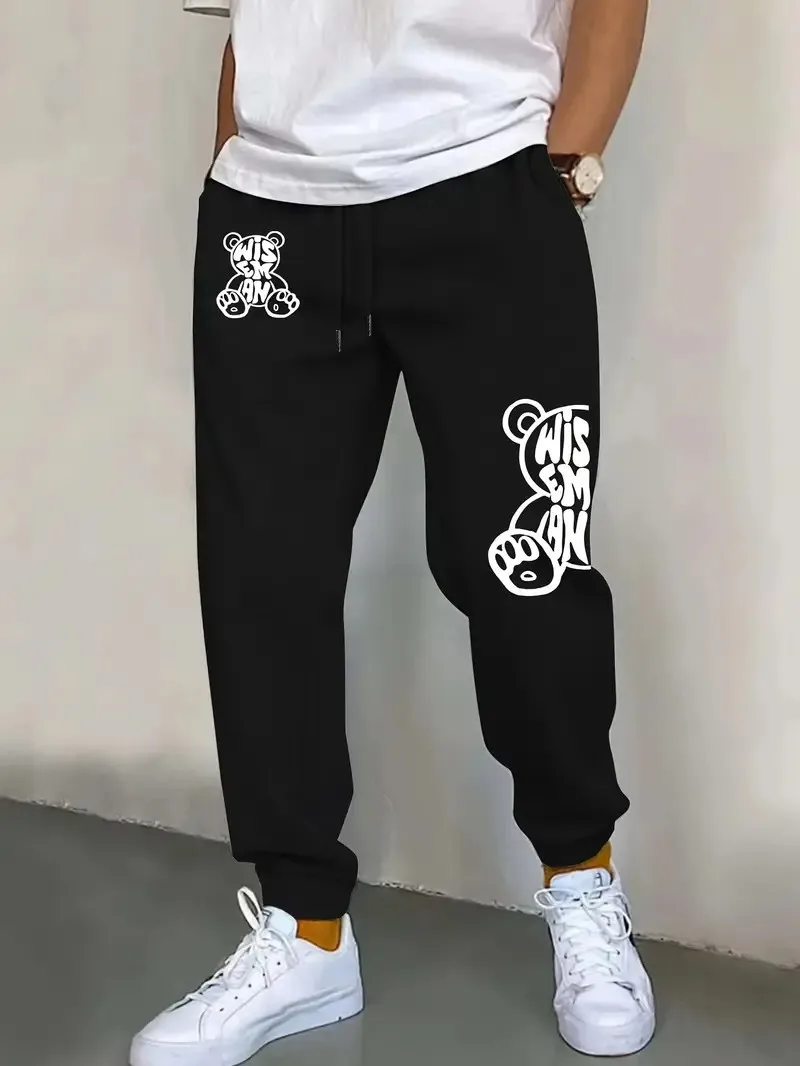 

Весной и осенью 2025 года — самые продаваемые мужские брюки удобны, мягкие, повседневные и модные с принтами медведя.