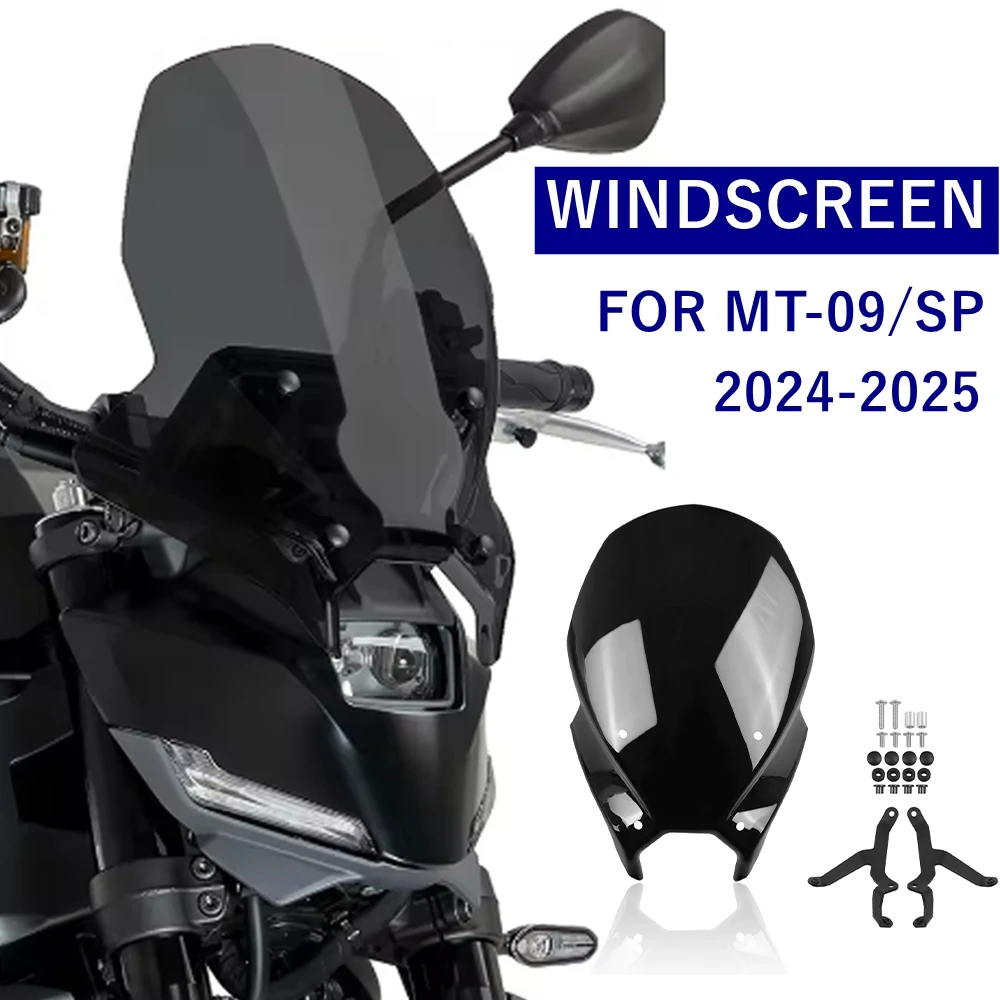 

For YAMAHA MT-09 2024 2025 MT09 MT 09 SP Y-AMT Motorcycle Touring Windshield Double Bubble Windscreen Visor Wind Deflector