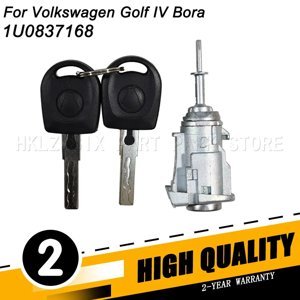 For Volkswagen Golf IV Bora Fox Polo Left & Right Front Door Lock Barrel With 2 Keys OEM 1U0837168 1U0837167E 6Q4837167E