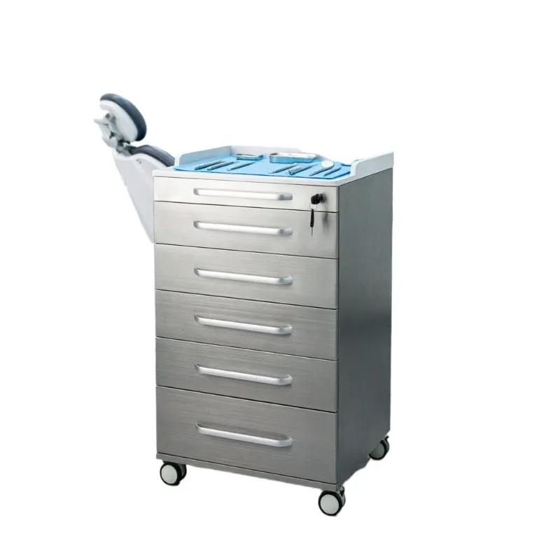 Dental mobile side cabinet, dental clinic beauty salon medical stainless steel storage cabinet